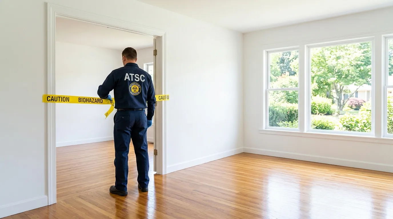 Certified biohazard cleanup crew performing Decomposition Cleanup in Kensington